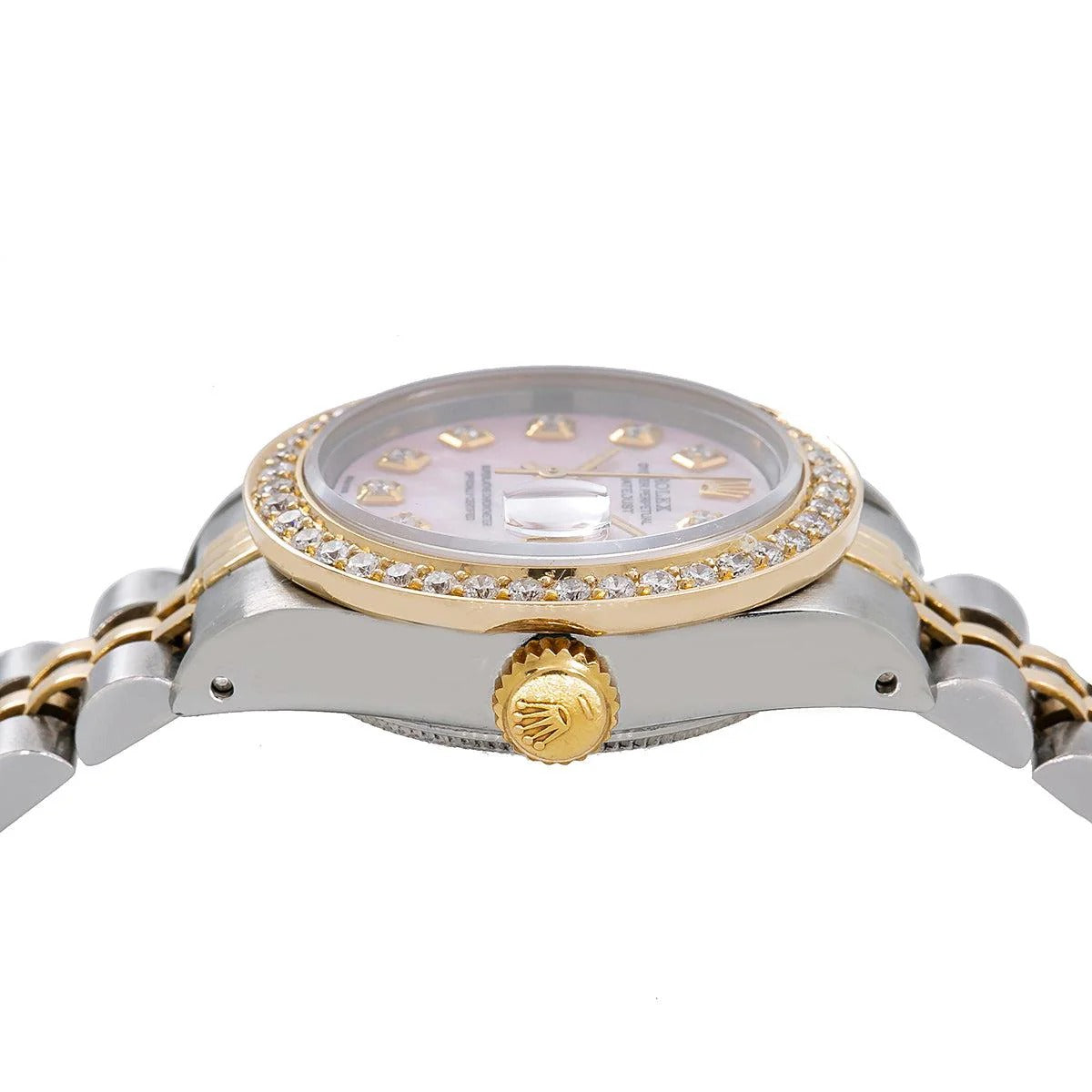 Ro_lex Datejust Pink Mother of Pearl Diamond Dial Lady