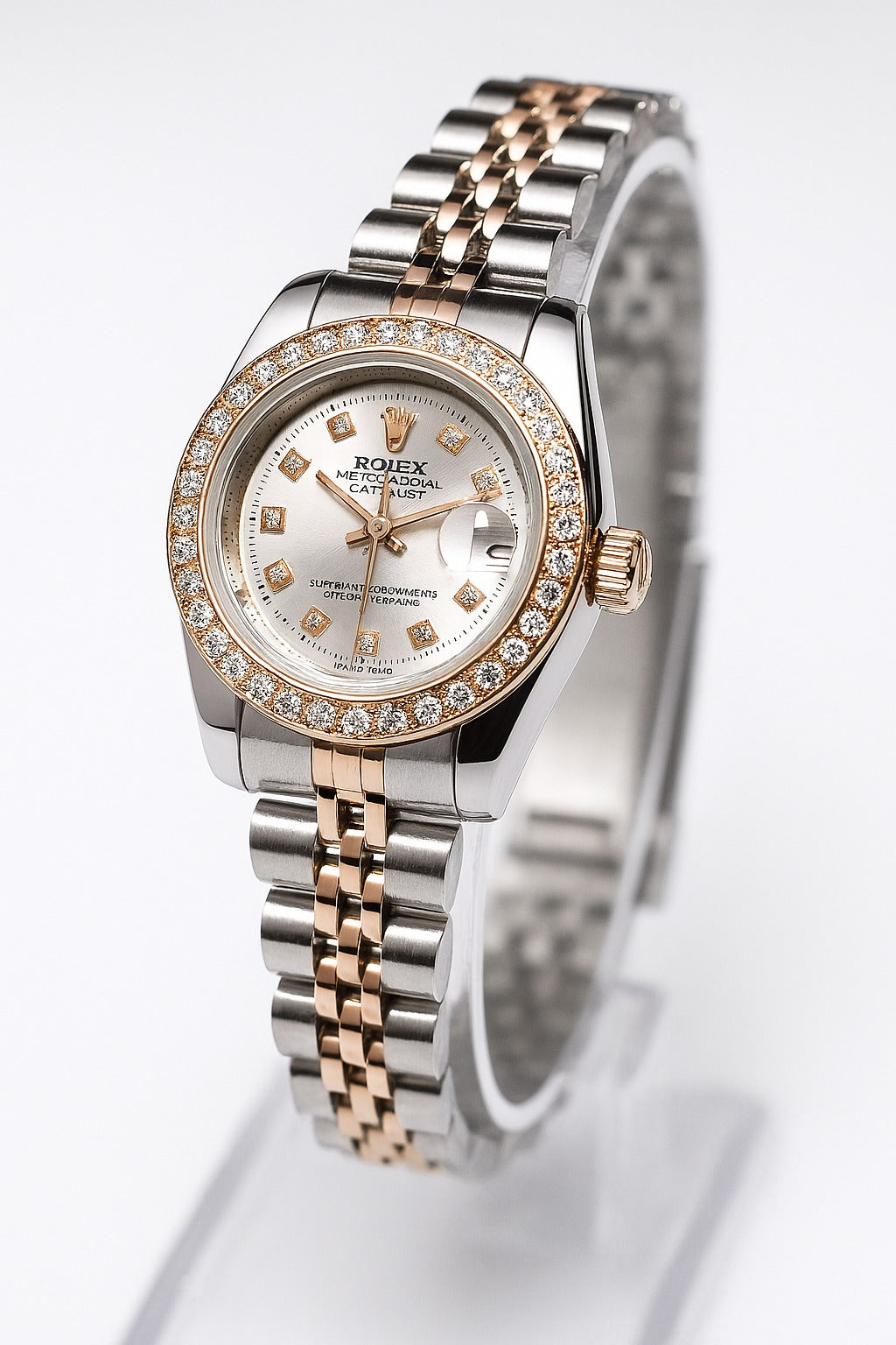 Elegant Ladies' Diamond Glow Datejust Watch - Stainless Steel, Affordable Luxury