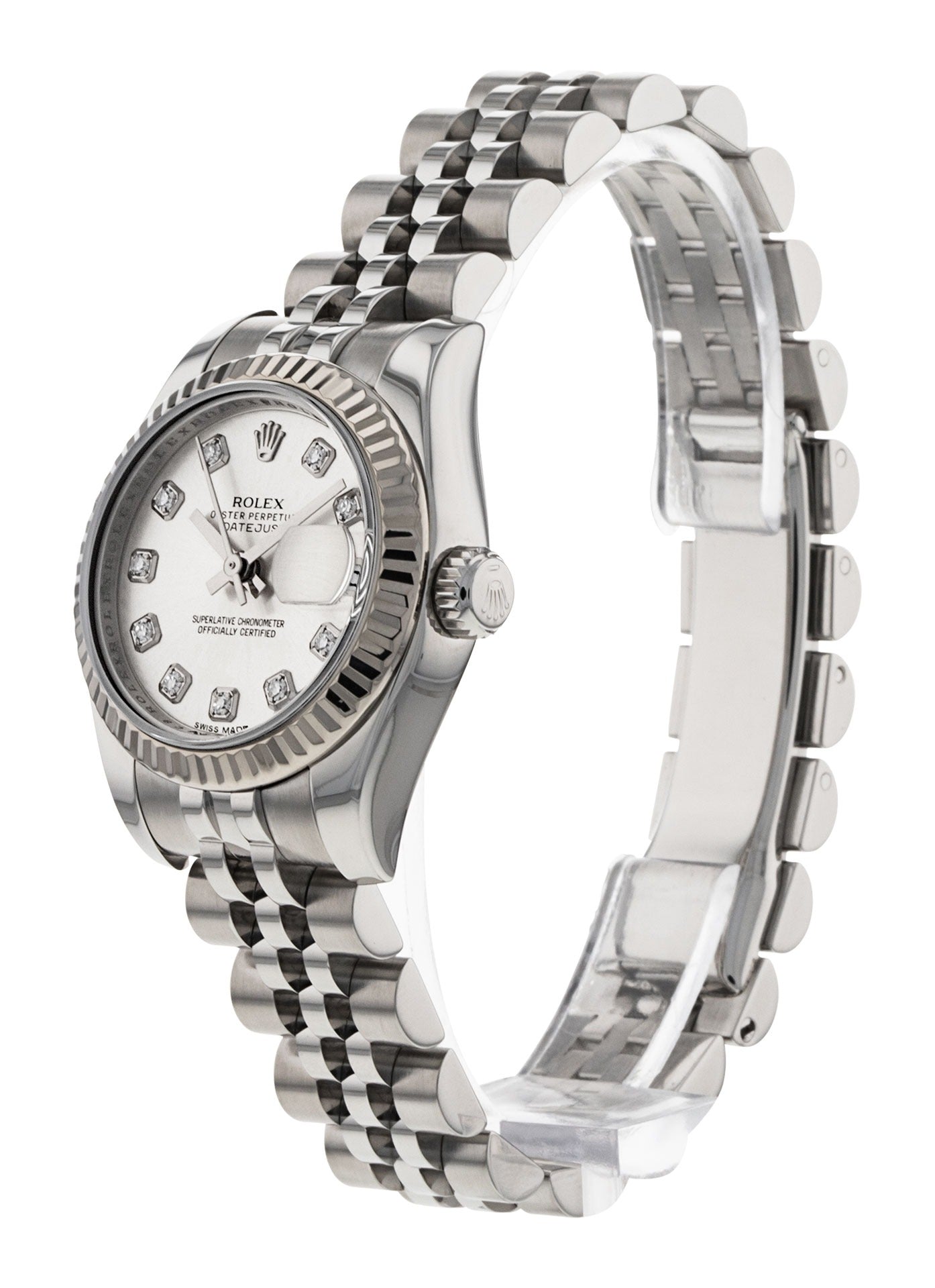 Ro_lex Datejust Lady - Silver Diamond Dial & Bracelet Strap