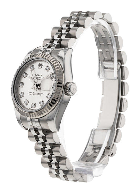 Ro_lex Datejust Lady - Silver Diamond Dial & Bracelet Strap