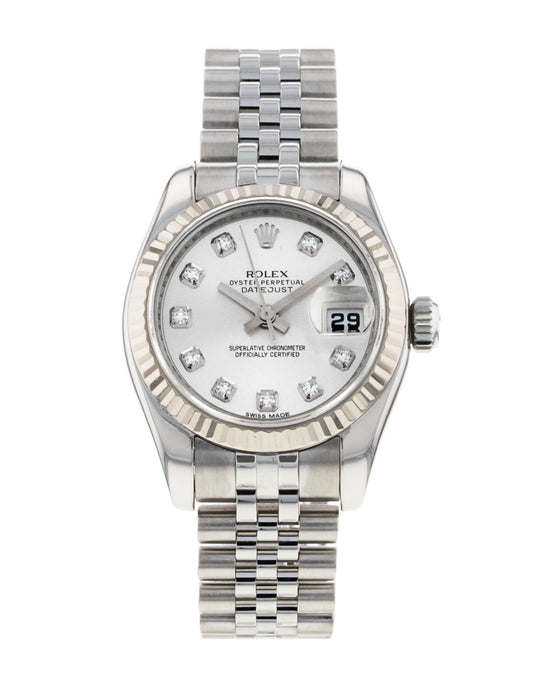 Ro_lex Datejust Lady - Silver Diamond Dial & Bracelet Strap